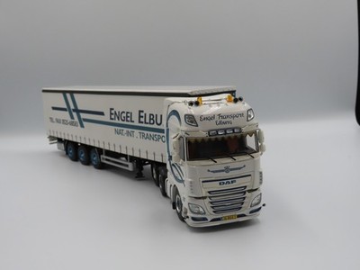 WSI Engel; DAF XF SUPER SPACE CAB 6x2 TAG ACHSE CURTAINSIDE TR MASSSTAB 1:50