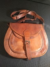 Vintage Leather Purse Satchel And Fable Saddle Medium Messenger Crossbody Brown