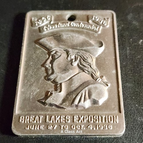 1936 Great Lakes Exhibition Cleveland Centennial Medal Grasselli Chemical B2127 - Picture 2 of 6