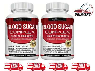 Blood Sugar Support Complex 2 Pack   Cinnamon Chromium Alpha Lipoic Acid Capsule