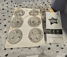 1 Pack of 6 Tommee Tippee Natural Start Baby Bottle Nipples, Fast Flow, 6m 