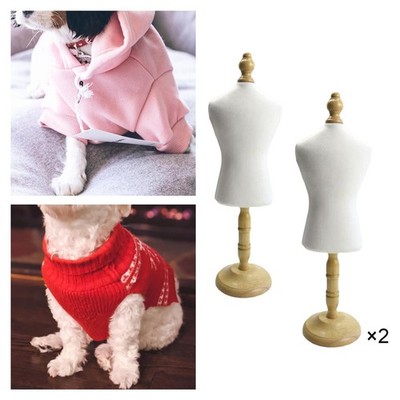 3pcs Mini Dog Dress Form Display Rack Doll Model Model Rack für
