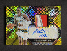 Jabari Smith Jr. 💥🏀 ROOKIE JERSEY AUTO GOLD /10! 2022-23 Panini Select NBA