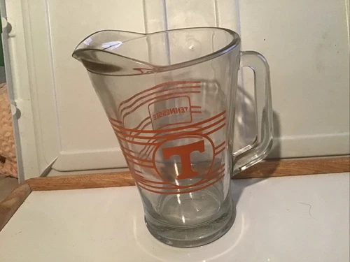 University Of Tennessee Glass Pitcher Vols & Lady Vols Logos Partners In Sports