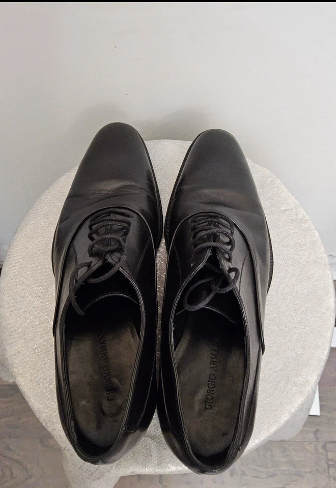 Zapatos de vestir para hombre Giorgio Armani - Cuero negro - Talla EU 42.5 / US 9.5–10 (O9)! Foto 4 de 4