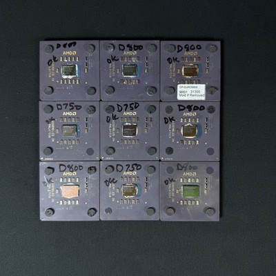 7x AMD Duron D800AUT1B and 2x AMD Athlon A0800AMT3B CPU untested AS IS