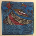 C.1988 Mini "Night & Day" Tempera Painting By Russian Artist Peter V. Reichet