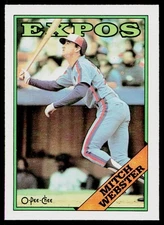 1988 O-Pee-Chee Mitch Webster #138 Montreal Expos
