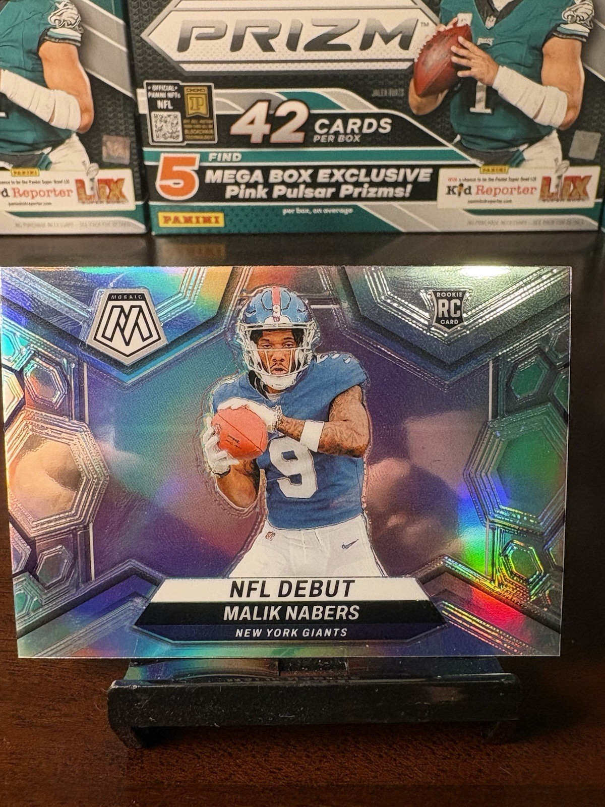 2024 Panini Mosaic - NFL Debut Malik Nabers #284 Silver Prizm (RC)