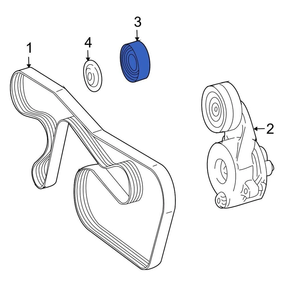 For Mercedes-Benz E350 11-13 Mercedes-Benz Accessory Drive Belt Idler Pulley - Изображение 2 из 4