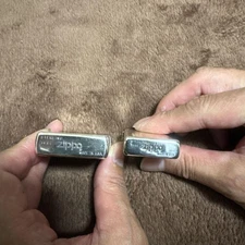 Zippo 1994 Sterling Silver Slim Set of 2 Used