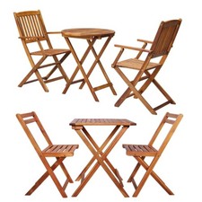 Balkonmöbel Set Holzmöbel 3-teilig Balkonset Gartenmöbel Balkontisch klappbar
