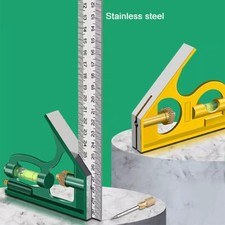 Combination Square Ruler 1Pcs 300mm Stainless Steel Adjustable Right AngleGuide∌