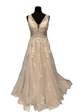Mori Lee Denise Wedding Gown Dress Ivory/Champagne/Honey Size 24 5957