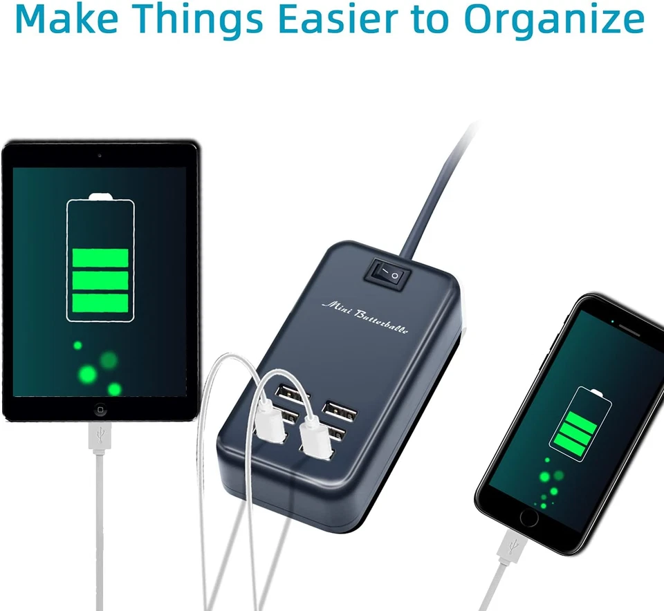 USB Charger Station, 6 Port Desktop Charging Station for Multiple Devices, Wall  - Image 2 of 4