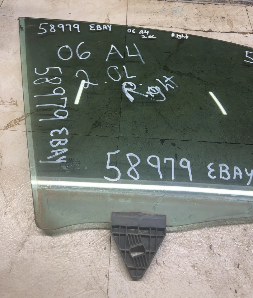 AUDI A4 04-08 AUDI S4 2002-2008 pasajero puerta delantera derecha conjunto ventana vidrio Foto 2 de 4