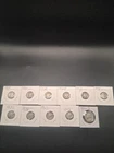 Silver Coin Lot Mixed Dates Mercury Dimes Washington Quarter 1.25$FV
