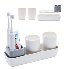 Toothbrush Holders for Bathrooms,Kids Electric Toothbrush Holder with 2 Cups ...