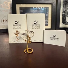 Swarovski Crystal Memories Classics Double Balloon Figurine Gold Accent