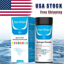 MERYDI-100PCS Hydrogen Peroxide H2O2 (0-100Mg/L) Water Test Strips for Pool