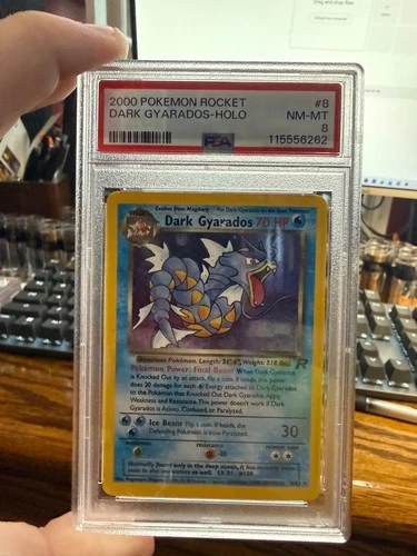 2000 Team Rocket Dark Gyarados - Holo PSA 8 NM-MT #8