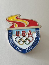 Olympic Torch Pin 2005 Visa Issued Vintage And Rare