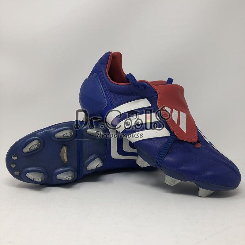 US 8.5 adidas Predator Mania SG Blue with cracked stripes never worn eBay