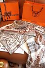 140*140 cm women^s slit scarf stylis Hermes Scarf La Cite Cavaliere Hermes Paris