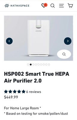 Hathaspace HSP002 Smart True HEPA Air Purifier 2.0 - White