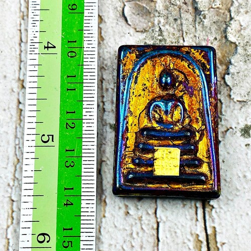 Somdej Toh WatRakang Metal Arco Iris Leklai Magnético Lucky Rico Amuleto Tailandés #17815 - Imagen 10 de 12