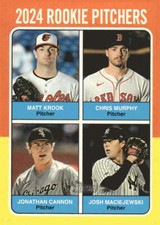 2024 Topps Heritage #616 Matt Krook/Chris Murphy/Josh Maciejewski/J. Cannon RC