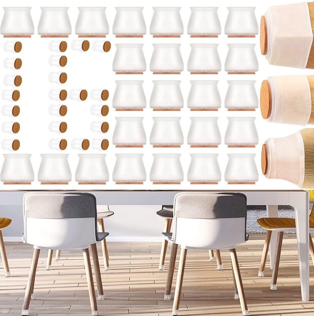 4Pcs Non Slip Furniture Pads, 3/4 Inch Round Clear Chair Leg Floor Protectors For All Floors And Sofas, Chairs, Beds Furniture Hardware - View #6