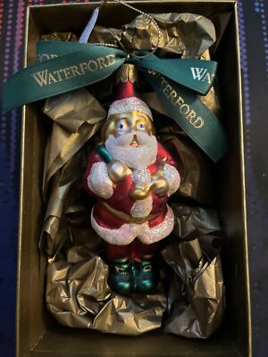 Vintage Waterford Blown Glass Santa’s Warm Wishes 5” Ornament w/ Box | eBay