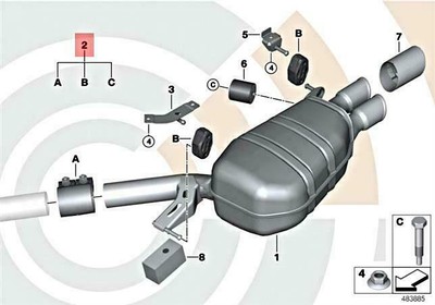 NEU BMW F10 F11 518D 520D ED-INSTALLATIONSSET HECKSCHALLDÄMPFER 