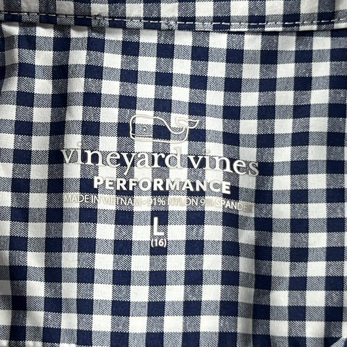 Vineyard Vines Shirt Youth Boys Large Blue Check Button Up Preppy Classiccore - Picture 5 of 10