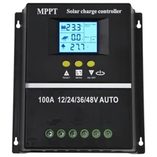  100A MPPT Solar Charge Controller 12V 24V 36V 48V PV Battery Regulator Dual USB