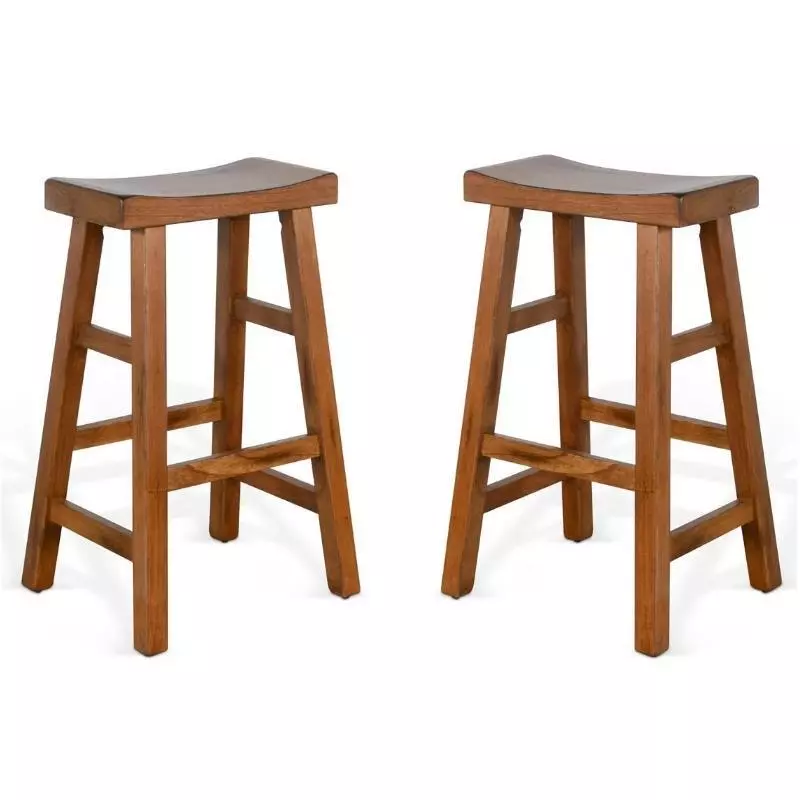 Rustic oak online stool