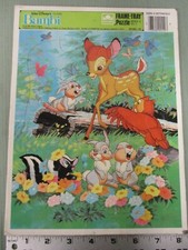 Vintage Golden Disney Classic Bambi Frame Tray Puzzle Fun Ages 3 to 7 Thumper