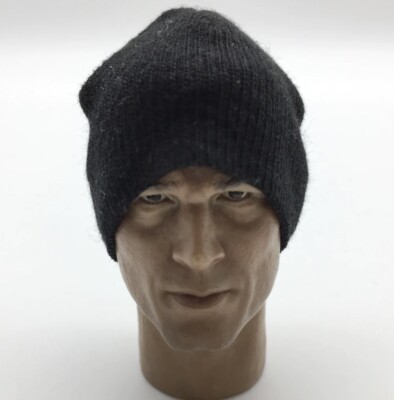 Schwarze Beanie-Mütze im Maßstab 1/6 für 12 Zoll Actionfiguren Hot Toys Dam Spielzeug usw.