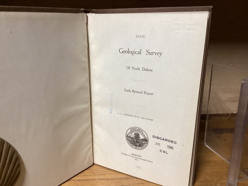 1903-8 Third, Fourth, Fifth, And Sixth State Geological Surveys Of North Dakota - Foto 10 di 13