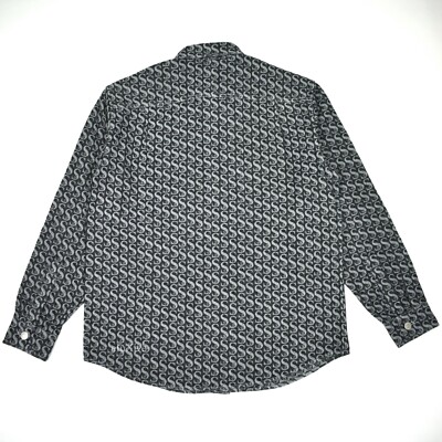 NWT Supreme Men's Monogram Woven Denim Button Down Shirt Black