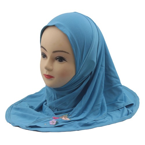 Pañuelo para la cabeza 3-7 años niños niñas hiyab envoltura musulmana islámica cubierta completa turbante bufanda árabe - Imagen 39 de 42