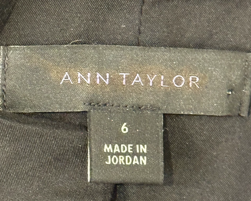 CHAQUETA BLAZER NUEVA ANN TAYLOR NEGRA THE GREENWICH SARGA BIELÁSTICA TALLA 6 Foto 4 de 4