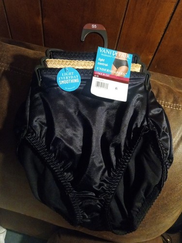VANITY FAIR CONFEZIONE DA 3 MUTANDINE SLIP ALTE NERE ABBRONZATE/S/Taglia 5/$18 - Foto 4 di 4