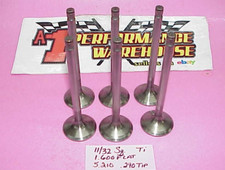 6 Titanium 1132 Exhaust Valves 1.600 X 5.210 Square Groove Del West Manley