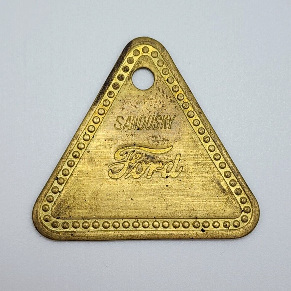 Vintage Unnumbered Ford Motor Co. Tool Chit Check Brass Tag