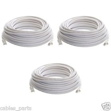 3 x 50ft FEET White Internet LAN CAT5e Network Cable for Computer Modem Router