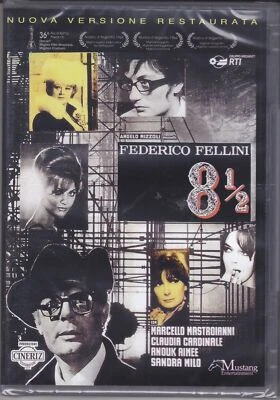 Dvd 8 1/2 FEDERICO FELLINI con Marcello Mastroianni Claudia Cardinale nuovo 1963