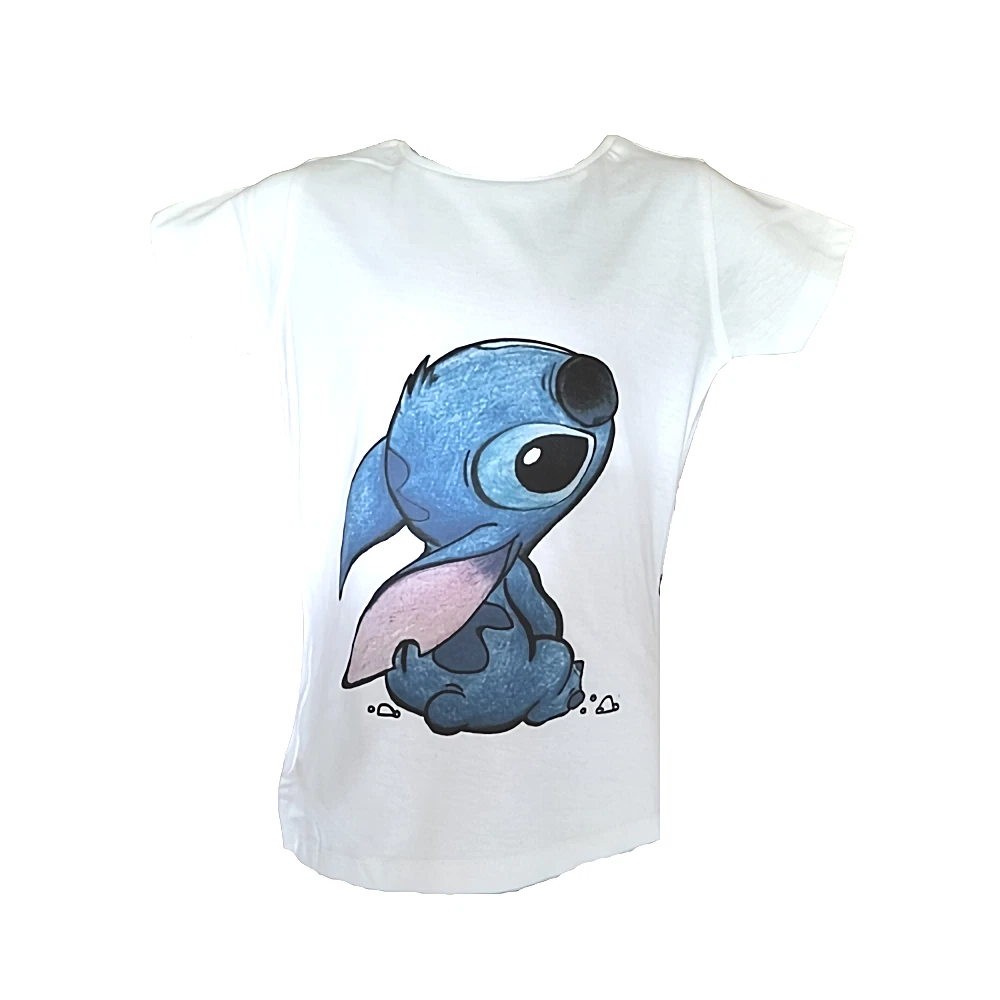 T-shirt fille Stitch - Tee shirt coton