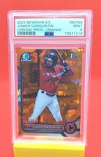 2022 Bowman Chrome Sapphire Junior Sanquintin 1st RC Orange Ref #20/50 PSA 9 🆎️